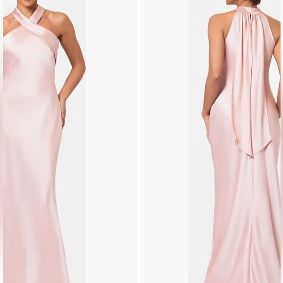 XSCAPE 6247X Evenings Halter Neck Satin Trumpet Gown Size 14 $ 308.00 NEW - Picture 1 of 5